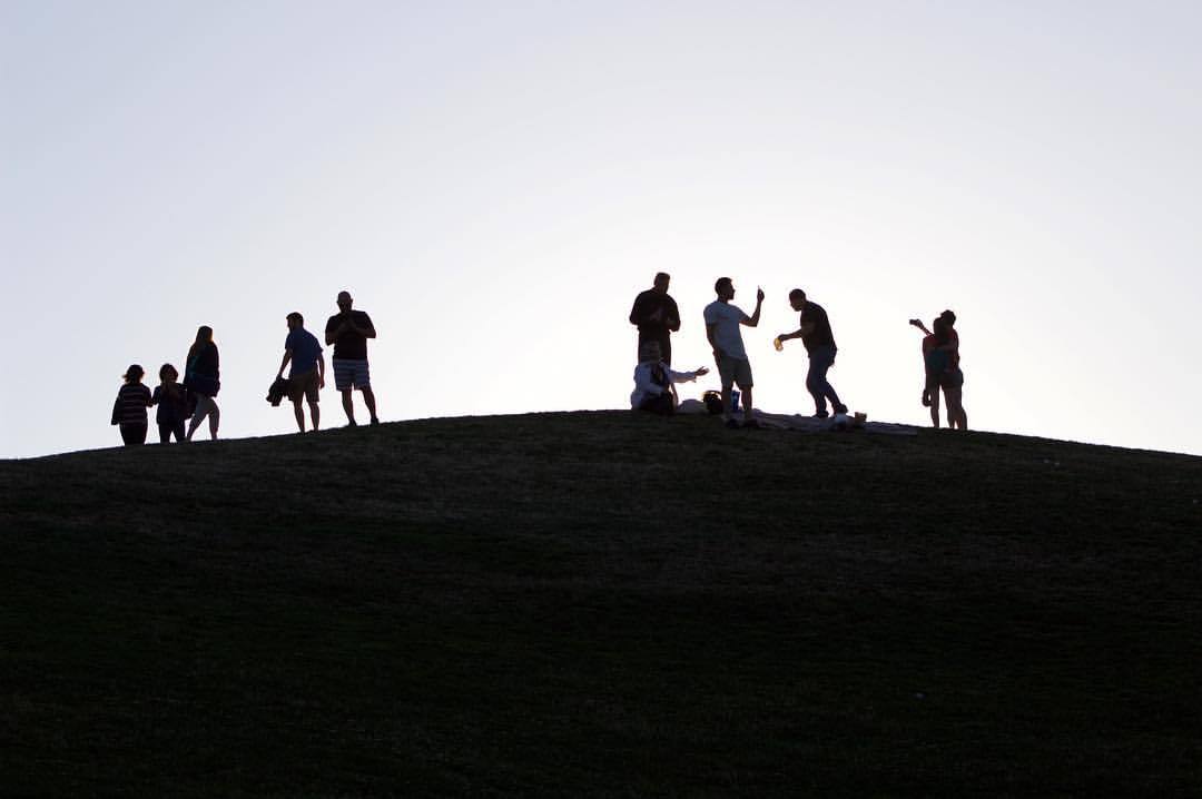 silhouettes at Gas Works Park